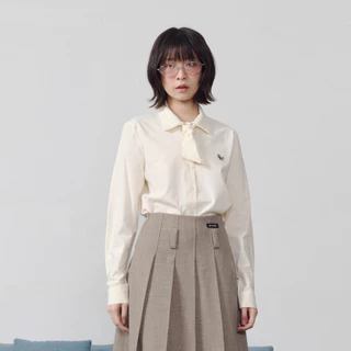 Bemingtop1054(S-2XL)-BMG Lace Collar Shirt เสื้อเชิ้ตสไตล์น่ารัก ดีเทลปกบัวลายฉลุขอบลูกไม้ให้ลุคหวาน