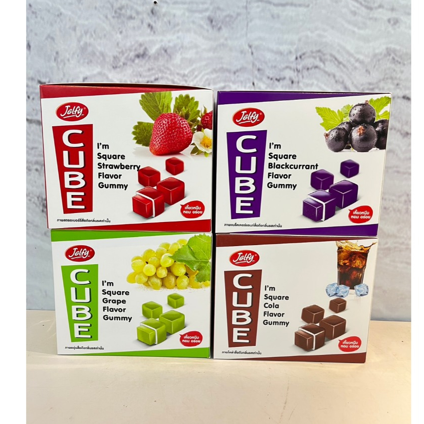 Jelfy cube เจลฟี่ คิวบ์ วุ้นเจลาตินสำเร็จรูป นำ้หนักสุทธิ 312 กรัม บรรจุ 12ซอง