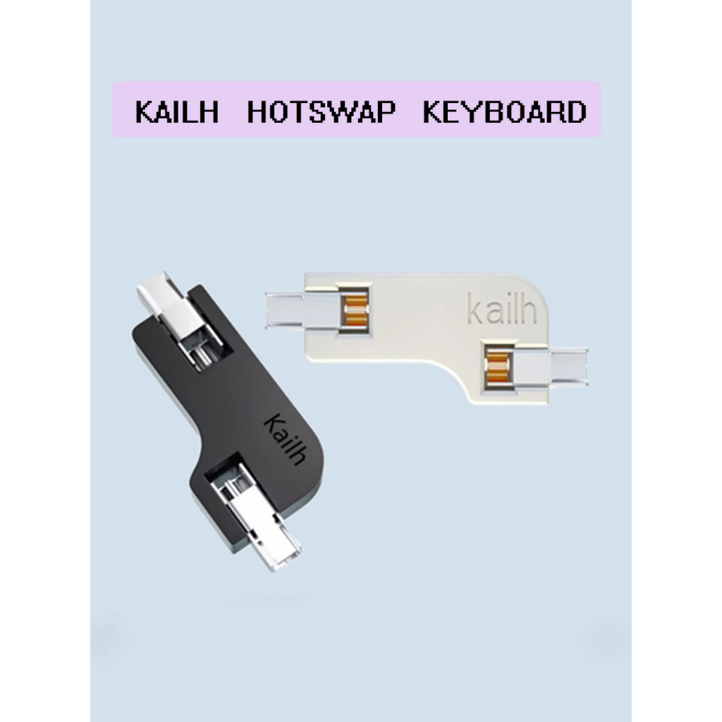 Kailh Hotswap Keyboard สีดำและสีขาว, แบบถอดเปลี่ยนสวิตช์ได้, Keyboard DIY, บัดกรี PCB