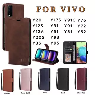 ส่งเร็ว เคสตั้งได้ แถมสาย สำหรับ VIVO Y20 Y12S Y12A Y3S Y17S Y31 Y51 Y93 Y95 Y81 Y76 Y72 ใส่บัตรได้ ฝาพับมีแม่เหล็ก BOSS