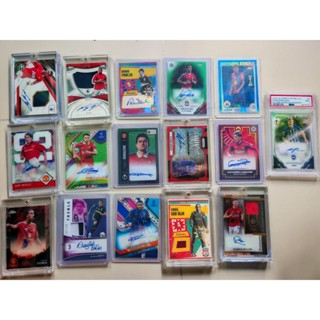 การ์ดนักฟุตบอล SOCCER​ CARD.ลายเซ็นนักเตะ,ผ้า,การ์ดเกรด