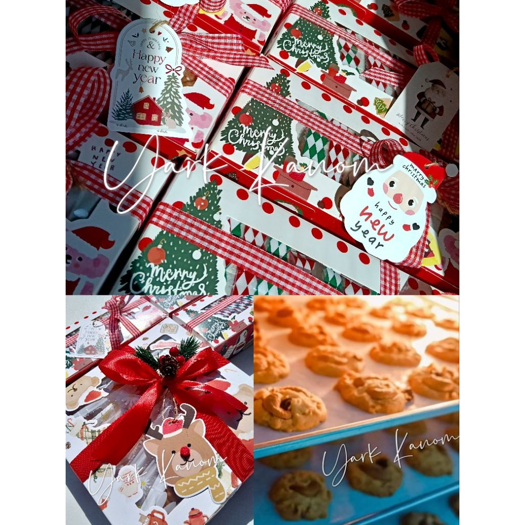 Yark kanom คุกกี้ปีใหม่🍪🌲 คุกกี้เนยสดเม็ดมะม่วงหิมพานต์