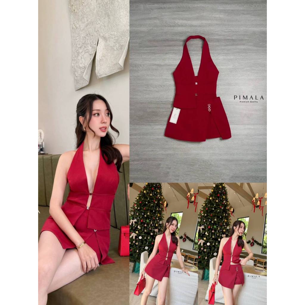 【PIMALA BRAND】 PML 38101 SETลูกรักเซ็กซี่เกิร์ลสวยแพงเปิดหน้าเปิดหลังสายคล้องคอทรงนี้ใส่แล้วอกสวยบอ