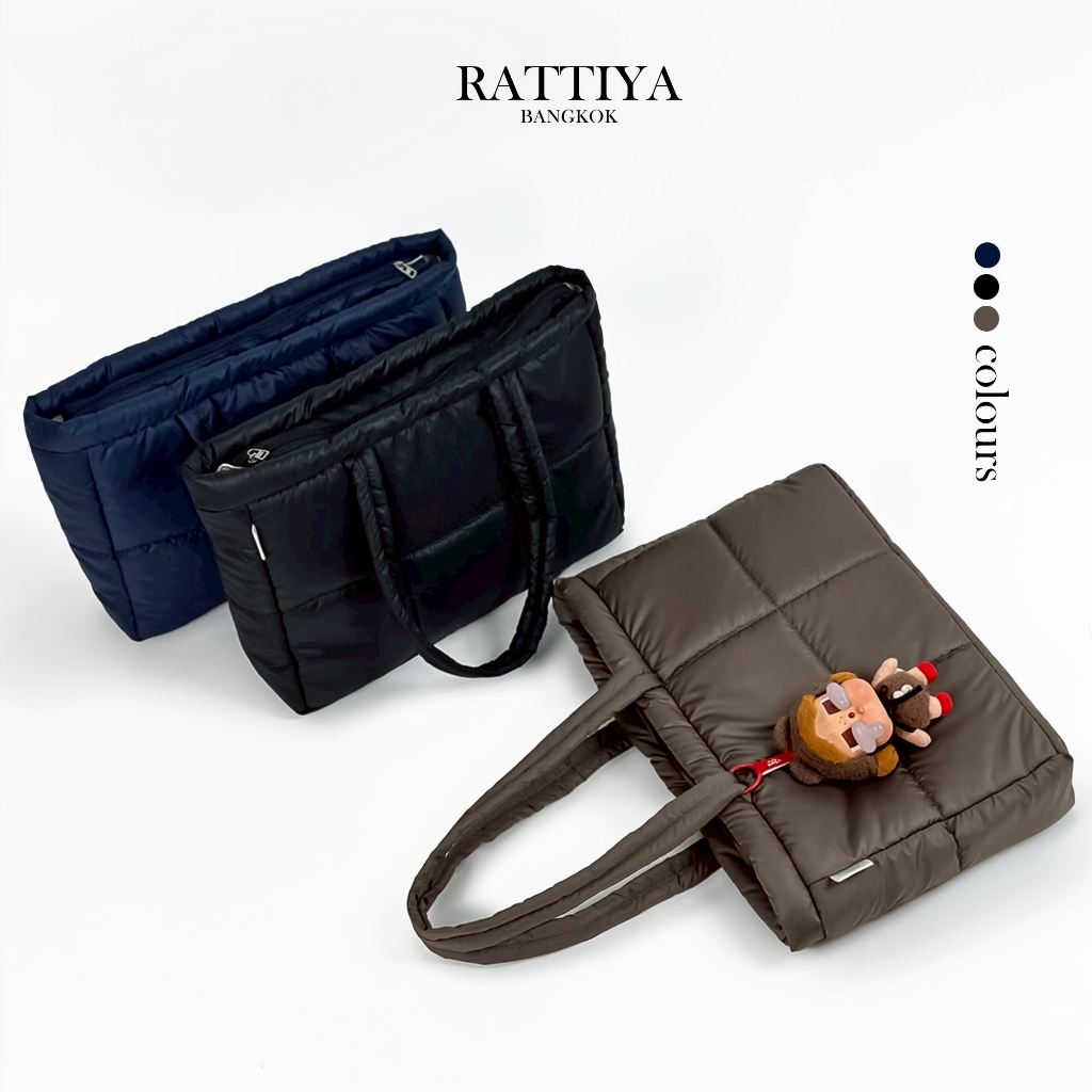 กระเป๋านุ่มนิ่มผ้าปอนจี 3 สี 🧸ใส่โน๊ตบุ๊คได้ ผ้านิ่มฟูดีไซน์เรียบหรู ทรงตั้งสวย ไม่ยุบง่าย ใส่ของได้เยอะ