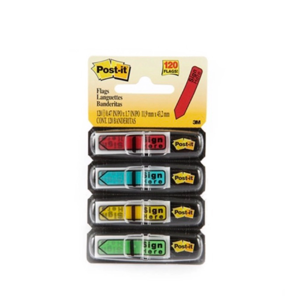 แฟล็กซ์ 1.19x4.32 ซม. Post-it 684SH 30 แผ่น/สี (แพ็ค 4 สี) คละสี