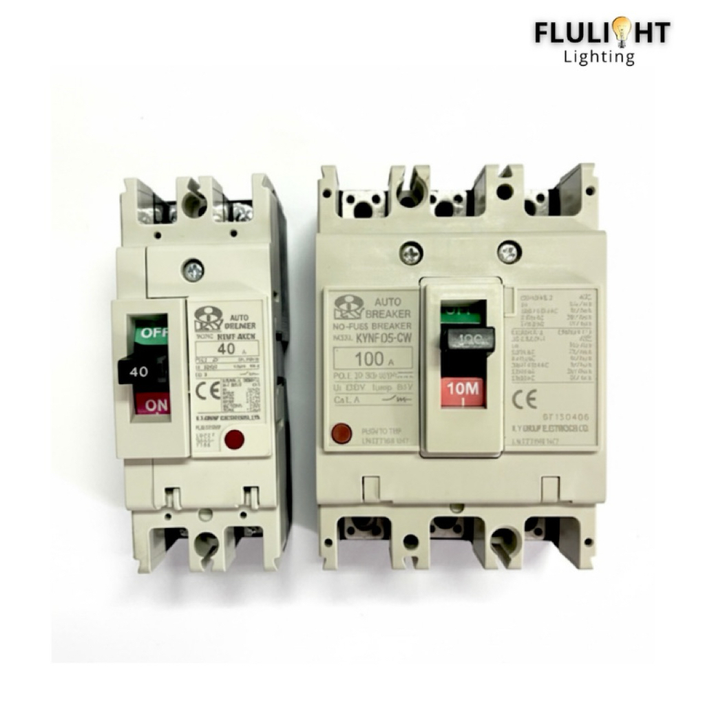 K.Y. ออโต้เบรกเกอร์ 40A และ 100A พร้อมชุดอุปกรณ์ติดตั้ง