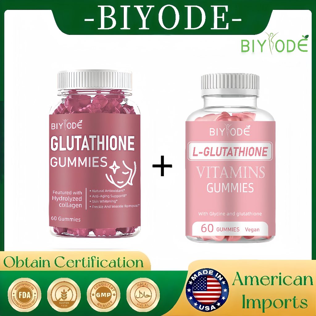 BIYODE 250mg L-GLUTATHIONE 500mcg Biotin collagen คอลลาเจน ผิวหมองคล้ำ อาหารเสริมวิตามินซี