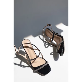 YOURSHOES B85 / รองเท้าส้นสูง 3.5 นิ้ว รองเท้าใส่ออกงาน รองเท้ารัดข้อ