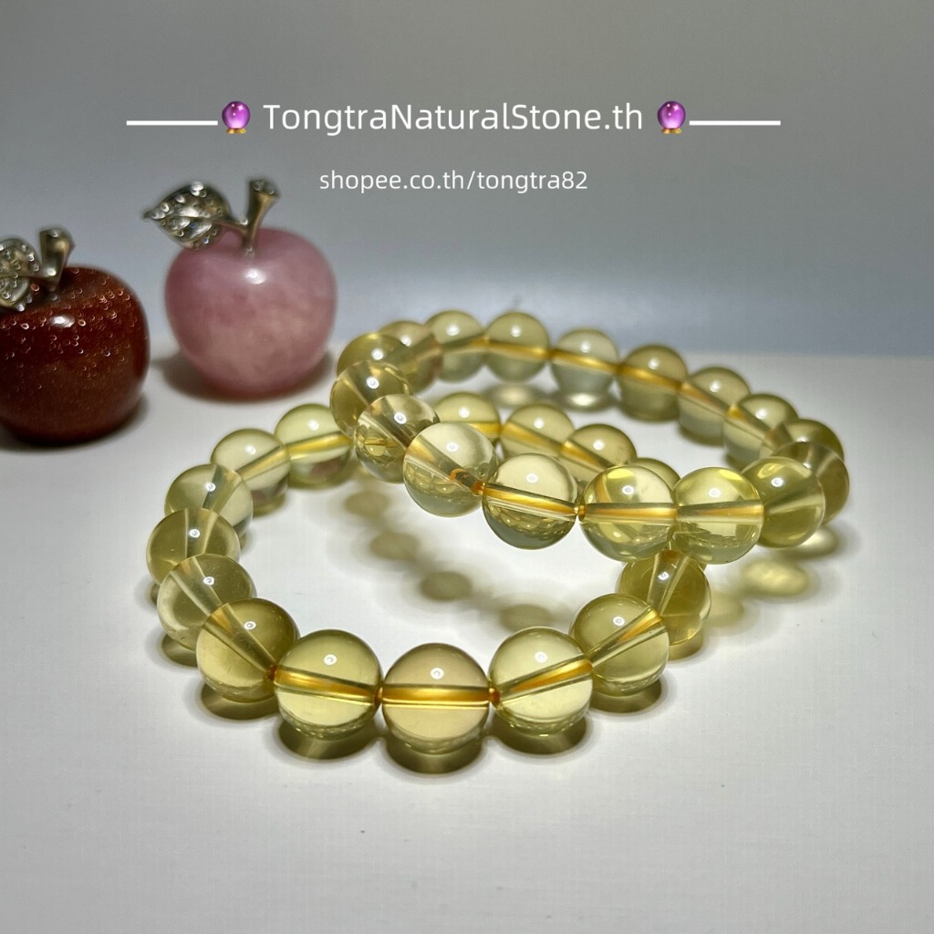 กำไลข้อมือหิน เลมอนควอตซ์(Lemon Quartz)"หินแห่งการส่งเสริมพลังงานบวก"