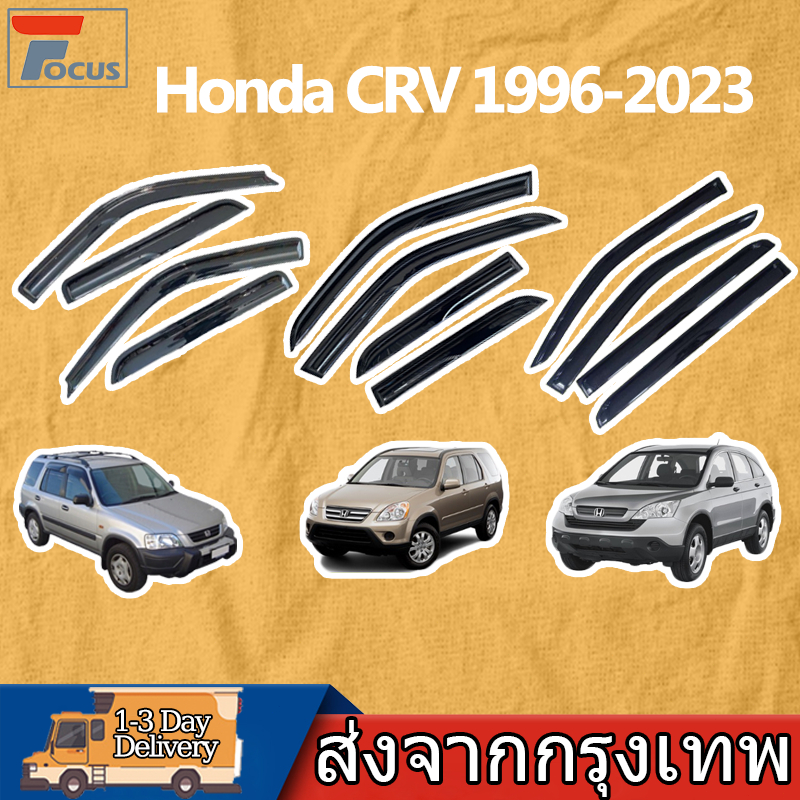 กันสาด Honda CRV 1996-2023 พร้อมกาว กันสาดประตู คิ้วกันสาดประตู คิ้วกันสาด MUGEN