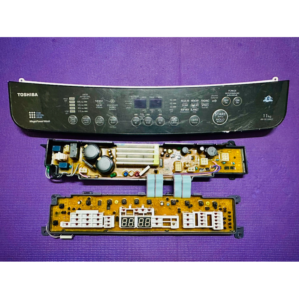 บอร์ดเครื่องซักผ้า Toshiba ฝาบน 11 KG AW-DE1200GT บอร์ดแท้(บอร์ดมือสอง)