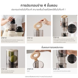 [PP Krit] Simplus เครื่องสกัดน้ำผลไม้ 113 มม. ความจุ 1.2L เกลียวช้า ถอดล้างง่าย สะดวก ประหยัดเวลา ZZJH010