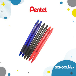 ปากกาลูกลื่น Pentel สีดำ, แดง, น้ำเงิน ขนาด 0.7 mm. รุ่น Feel-it / 1 ด้าม