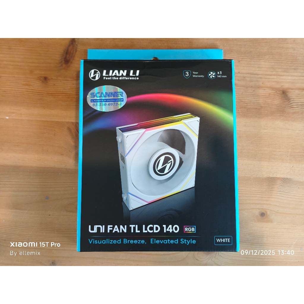 CASE FAN (พัดลมเคส) LIAN-LI UNI TL LCD 140MM (WHITE) PACK1 ประกันศูนย์ไทย ครบกล่อง ใช้งานปกติ