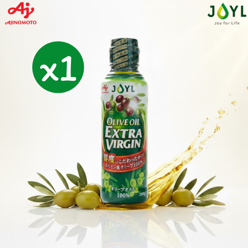 [1 ขวด] AJINOMOTO Olive Oil Extra Virgin (น้ำมันมะกอกบริสุทธิ์) ขนาด 200 กรัมต่อขวด