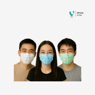 (Official) VFINE หน้ากากอนามัยทางการแพทย์ 3 ชั้น Medical Protection Mask สีขาว (50 ชิ้น)