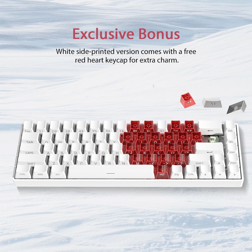 FURYCUBE TK68 คีย์บอร์ดเชิงกล HOTSWAP-5 pin คีย์บอร์ดเกมมิ่ง RGB แบบมีสาย คีย์บอร์ดภาษาไทย - รูปที่ 6