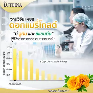 Luteina ลูทีน่า อาหารเสริม สารสกัดจากดอกดาวเรือง (60 แคปซูล)