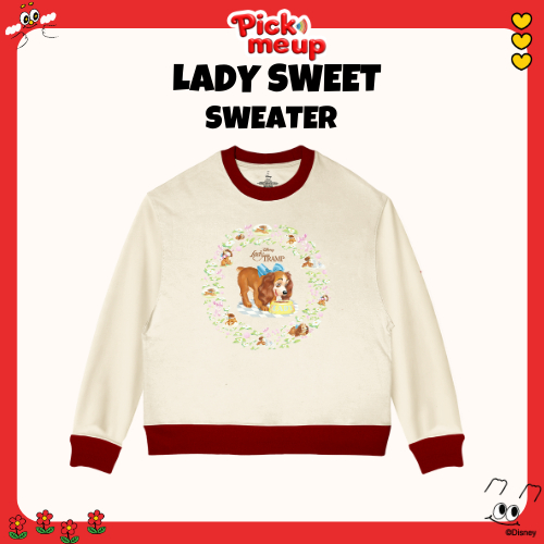 Pick Me Up เสื้อสเวตเตอร์พิมพ์ลาย Lady And The Tramp ลิขสิทธิ์ Disney - รูปที่ 6