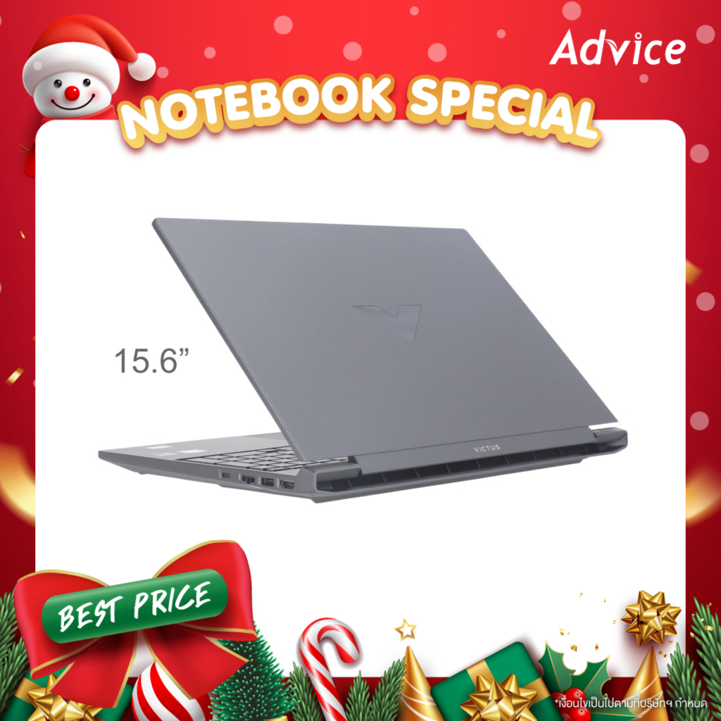 HP Notebook (โน๊ตบุ๊ค) Victus 15-fb3086AX (Mica Silver) - A0169334