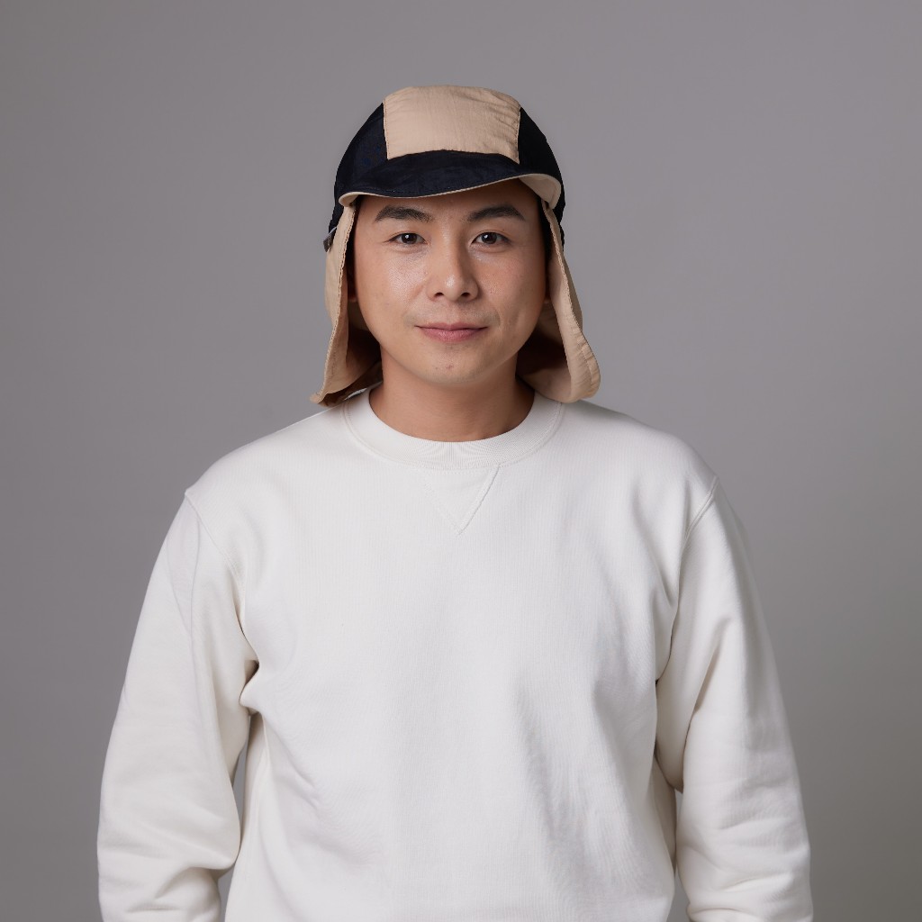 หมวกแค็ป พร้อมผ้าปิดข้างกัน UV รุ่น Big Leo