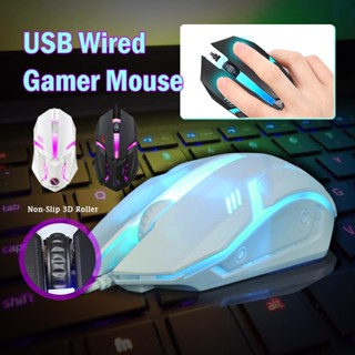 เมาส์เกมมิ่ง แบบมีสาย Mouse 3D มีไฟเปลี่ยน 7 สีได้ เมาส์เรือ…