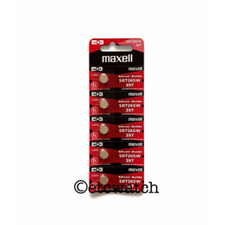 พร้อมส่ง> ถ่านกระดุม Maxell SR726SW / 397 1แผง 5เม็ด