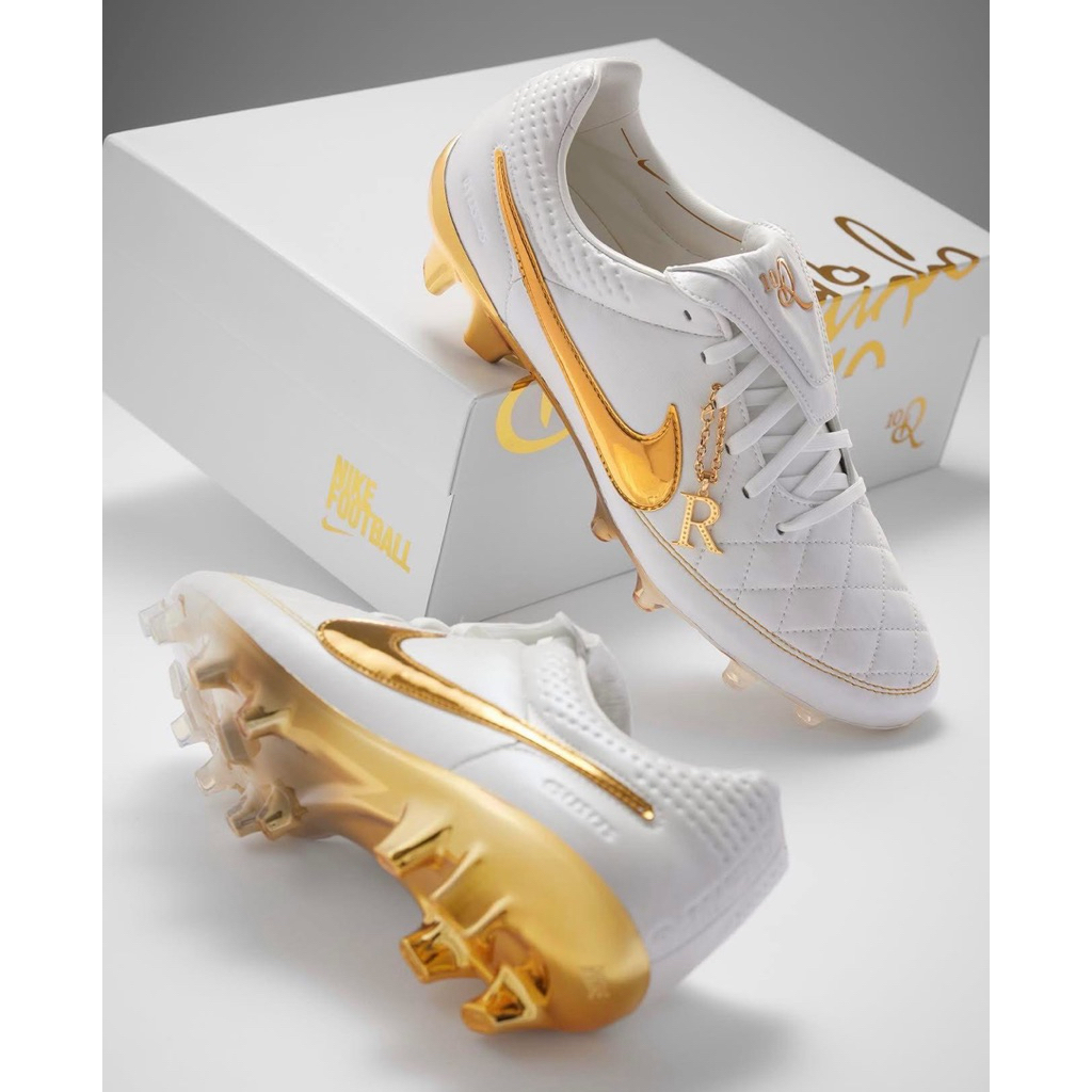 Nike temp Legend RGN  R10 Limited,,Touch of Gold ,, รุ่นพิเศษของ Ronaldinho ✅ สินค้าของแท้💯%