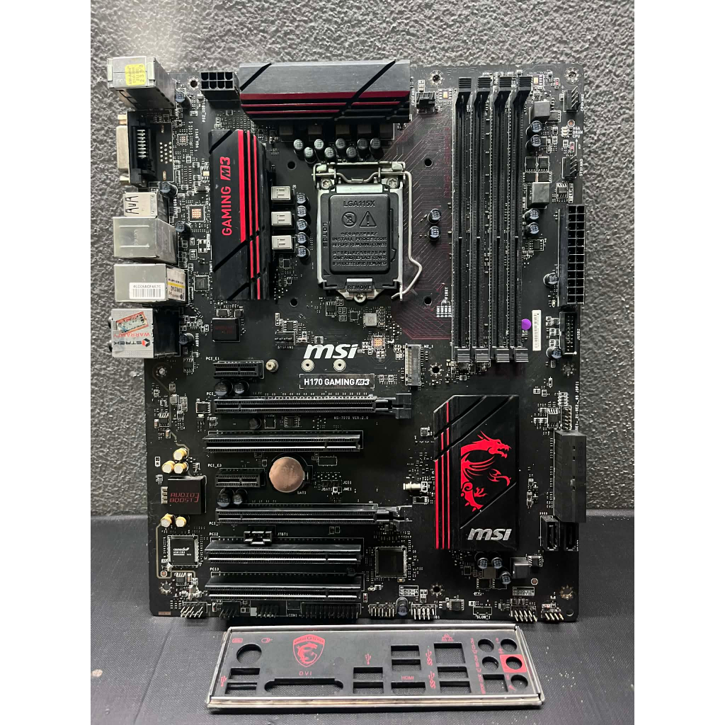 เมนบอร์ด h170 gaming m3 เจน6-7 มีฝาหลัง  ราคาถูก
