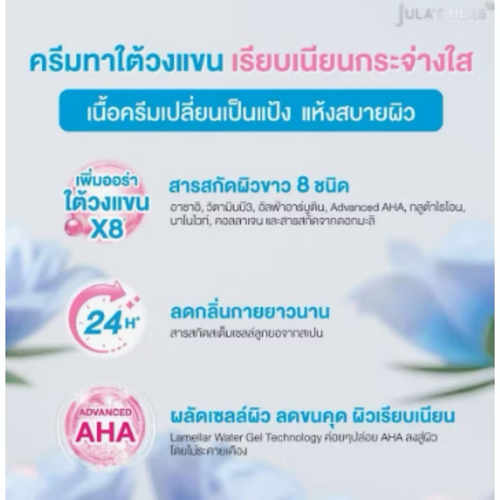 (3 ซอง)บลูโรสไบรท์เทนนิ่ง อันเดอร์อาร์มครีม ผลิตภัณฑ์บำรุงใต้วงแขน ลดเหงื่อ ระงับกลิ่นกาย+น้ำตบแตงโม+กันแดดน้ำนมเมลอน ราคา ถูกที่สุด ดีลบีเคเค แกลเลอรีภาพที่ 5
