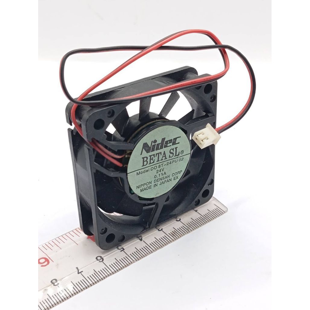 ถูกสุด! พัดลม Nidec ขนาด 60*60*15 รุ่นD08T-24PU 02 24VDC สินค้า พร้อมส่ง