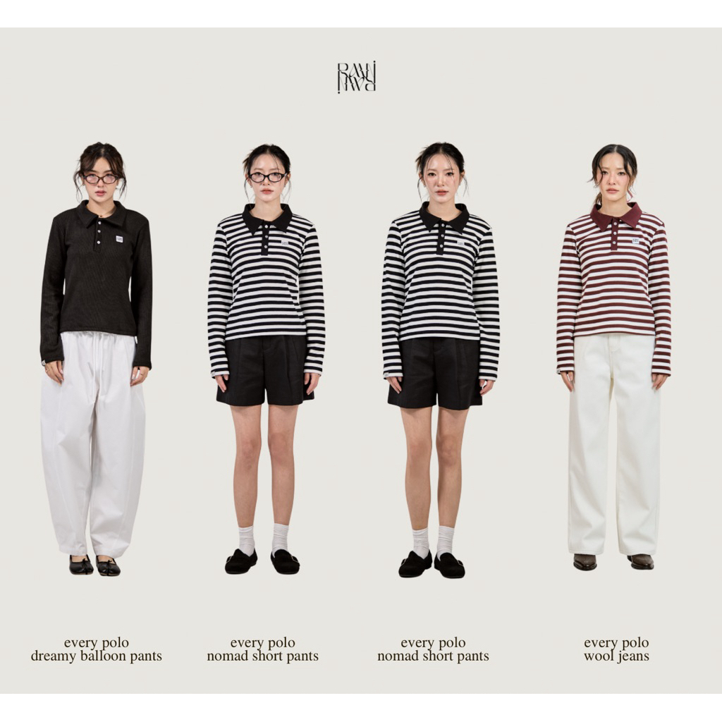 Roomry.n - Every Stripe Polo เสื้อโปโลแขนยาว