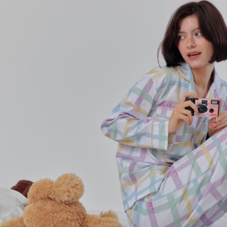 Pastel scotch winter set แขนยาว ขายาว ชุดนอนโนบรา Call it a …