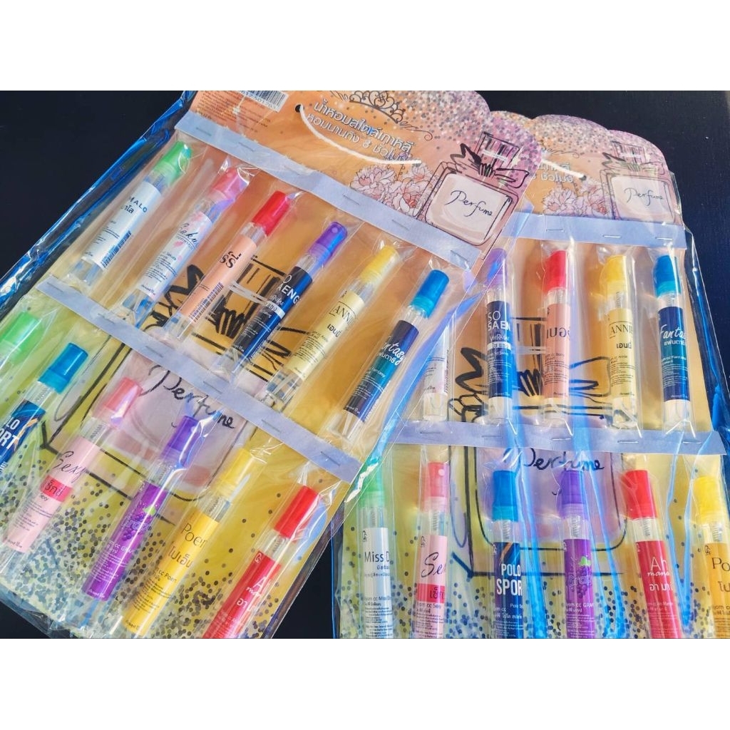 [[สุดคุ้ม แผง12กลิ่น]] น้ำหอมสไตส์เกาหลี10ml 12กลิ่น นิยมซีซี น้ำหอมวัยรุ่น คละกลิ่น