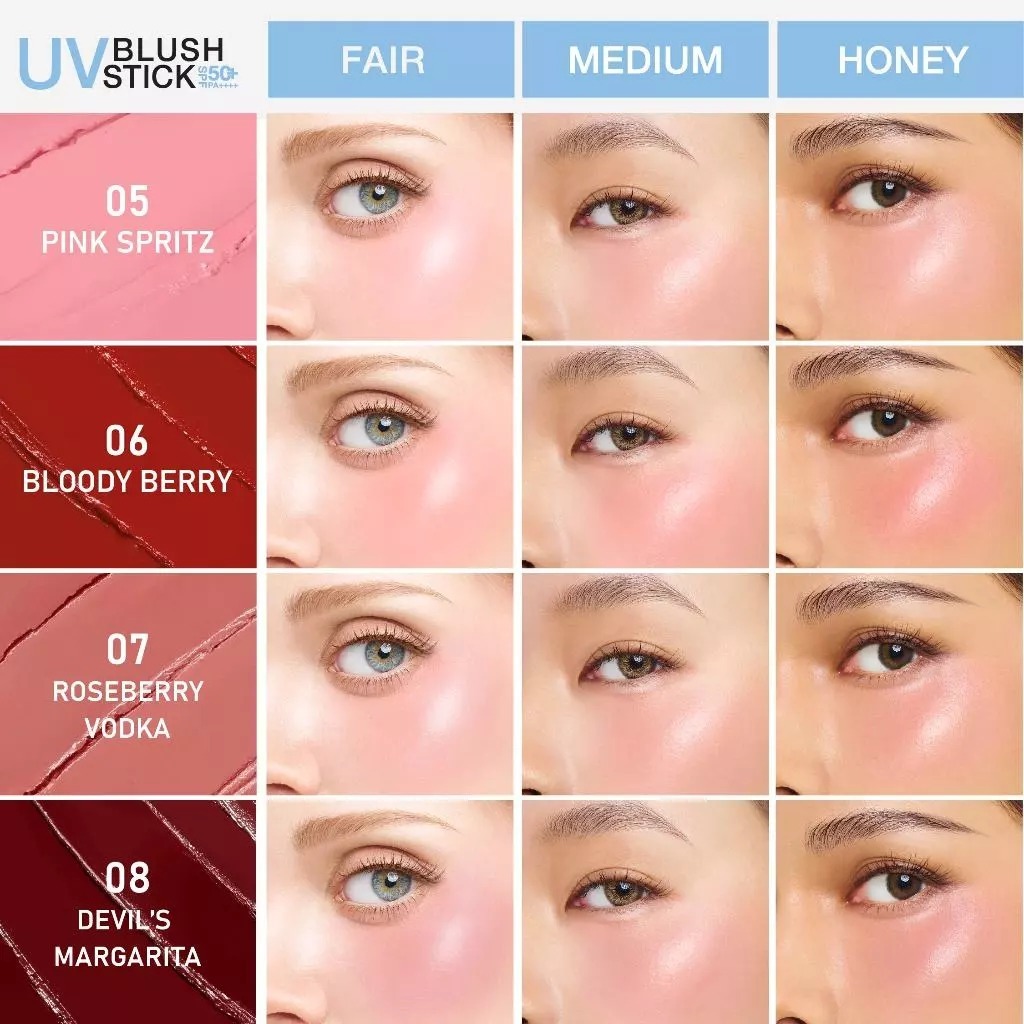 ถูก/แท้/มีไลฟ์ บลัชออน MizuMi UV Blush Stick SPF50+ PA++++ บลัชกันแดด บลัชกันแดดแก้มกระจก บลัชสติ๊ก แก้มฉ่ำโกลว์ ติดทน - รูปที่ 7