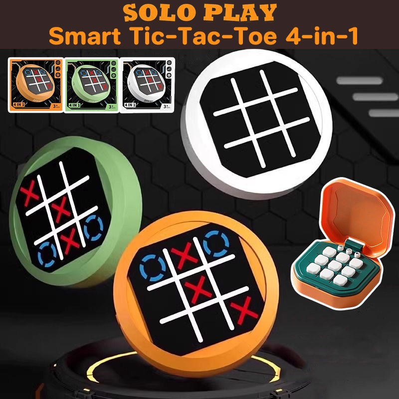 COD เกมฝึกสมอง Smart Tic-Tac-Toe 4-in-1 ฝึกความจำและสมาธิ เกมครอบครัว ของเล่นเสริมพัฒนาการ ฝึกความจำสำหรับเด็ก