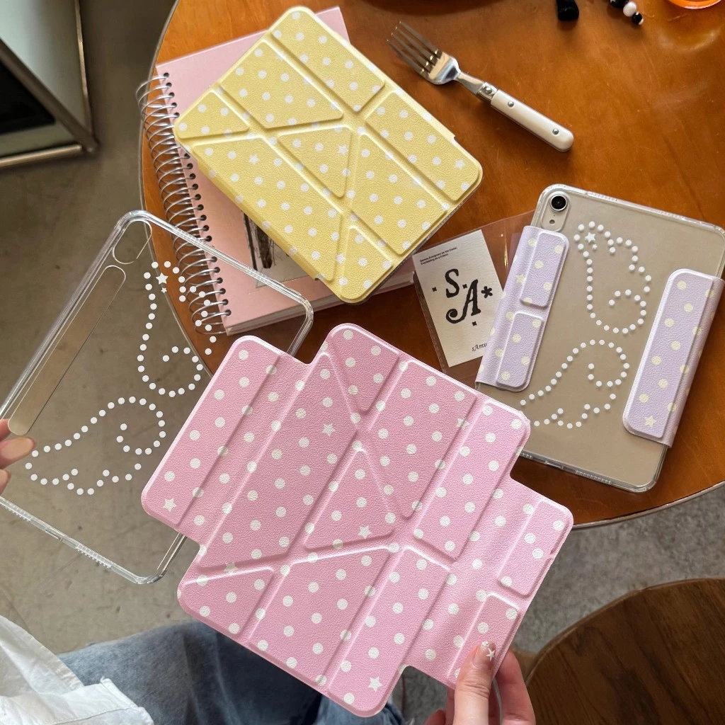 🔥พร้อมส่ง🔥เคสไอแพด พับตัว Y Air8 Air7 ที่ใส่ปากกา คอลเล็กชั่นลายจุด เคส iPad Gen11 Gen10 Air6 Air13