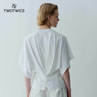 Twotwice - Gathered T Shirt *สินค้าพร้อมส่ง*