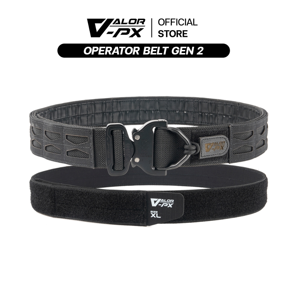 Valor PX - Operator Belt Gen 2 เข็มขัดยุทธวิธี 2 ชั้น เข็มขัดทหาร หัว Cobra D-Ring แข็งแรง ทนทาน ปลด