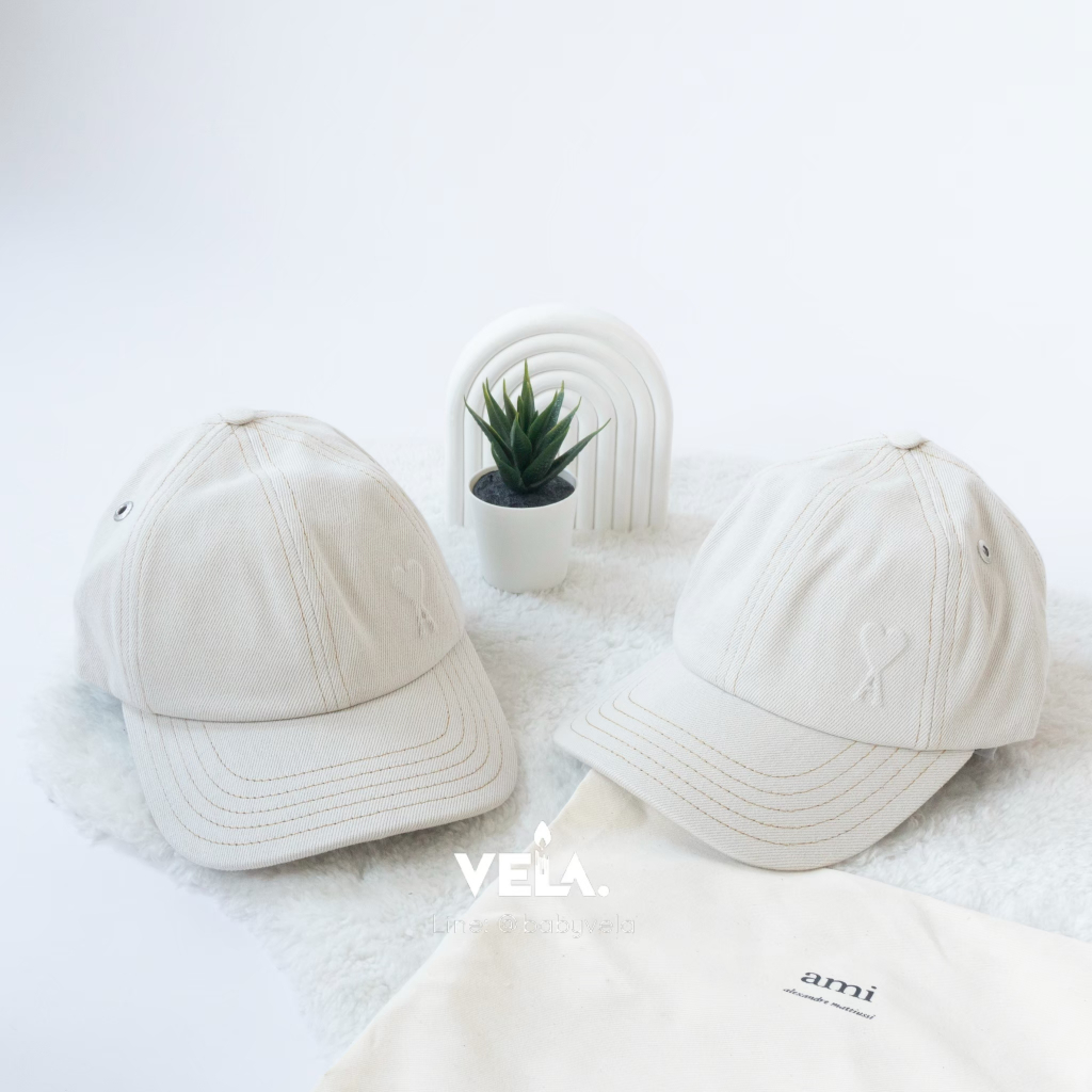 ❣️ พร้อมส่ง ❣️Ami de Coeur Embroidery Cap (Off White) แท้💯%