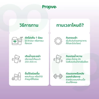 Proove โปรตีนพืช รสมิกซ์เบอร์รี (Mixed Berries) สารสกัดจาก ตระกูลเบอร์รี่รวม 3 ชนิด มี Probiotic 1.35 พันล้านตัว