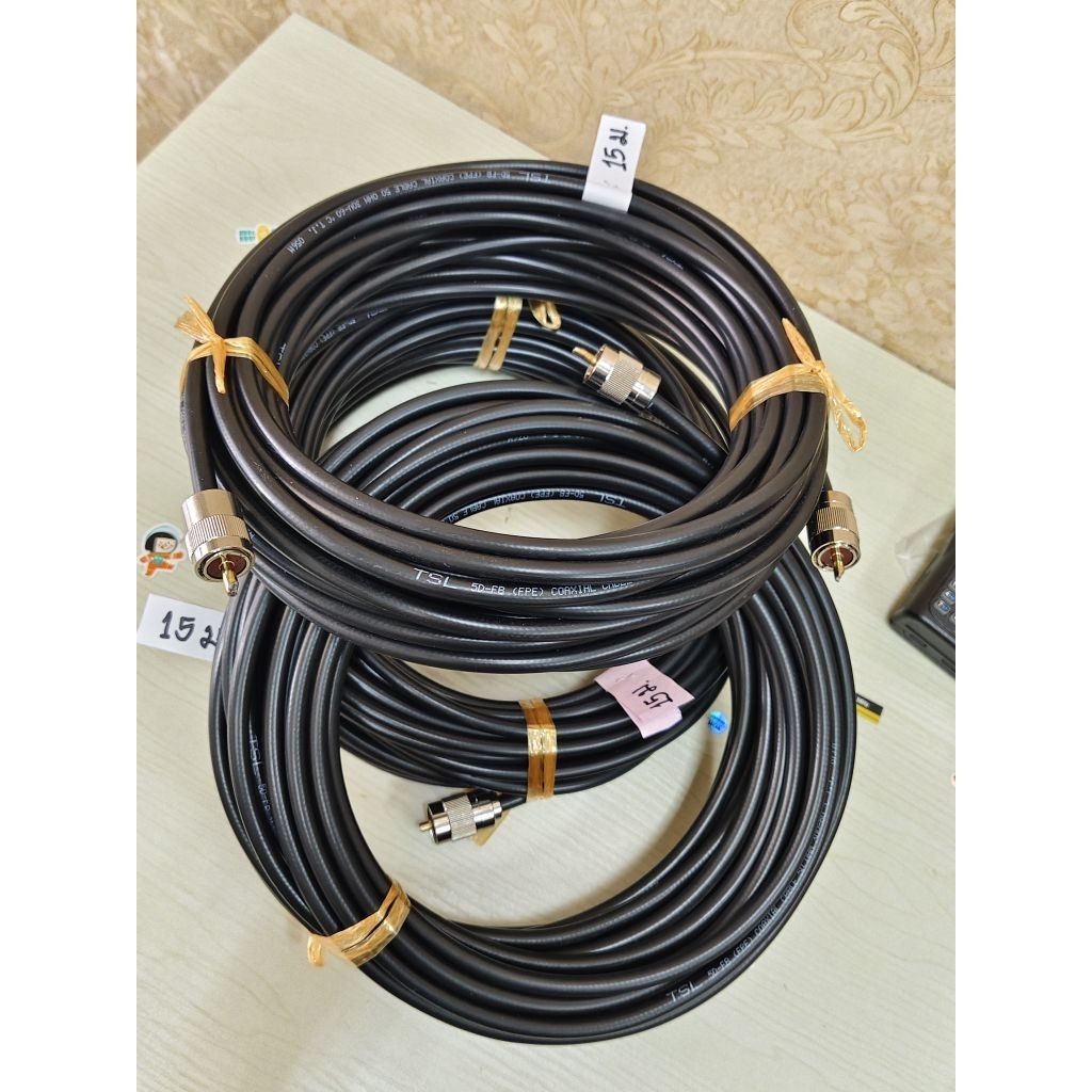สาย5DFB/TSLสายสัญญาณพร้อมขั้วPL259+PL259
