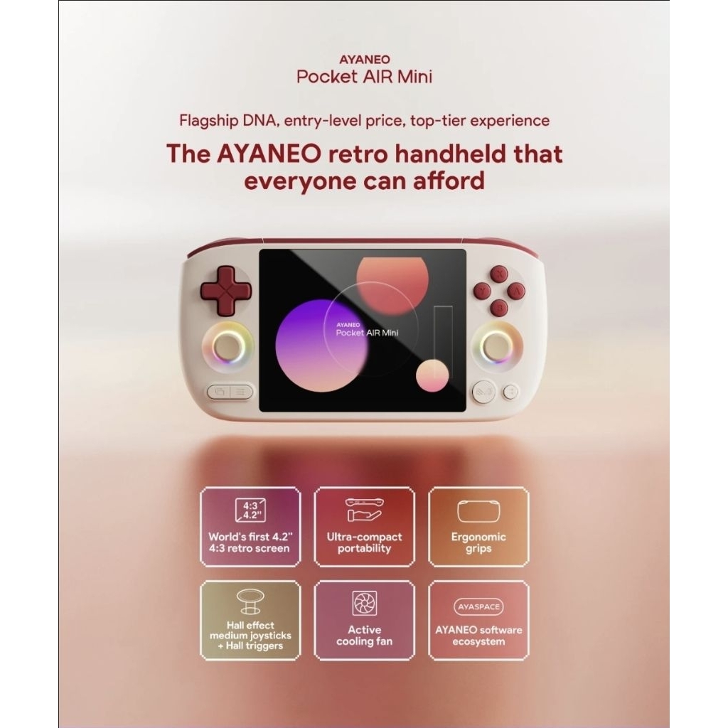 (พร้อมส่งจากในไทย) AYANEO Pocket Air Mini เครื่องเล่นเกมพกพาระบบ Android สุดคุ้ม