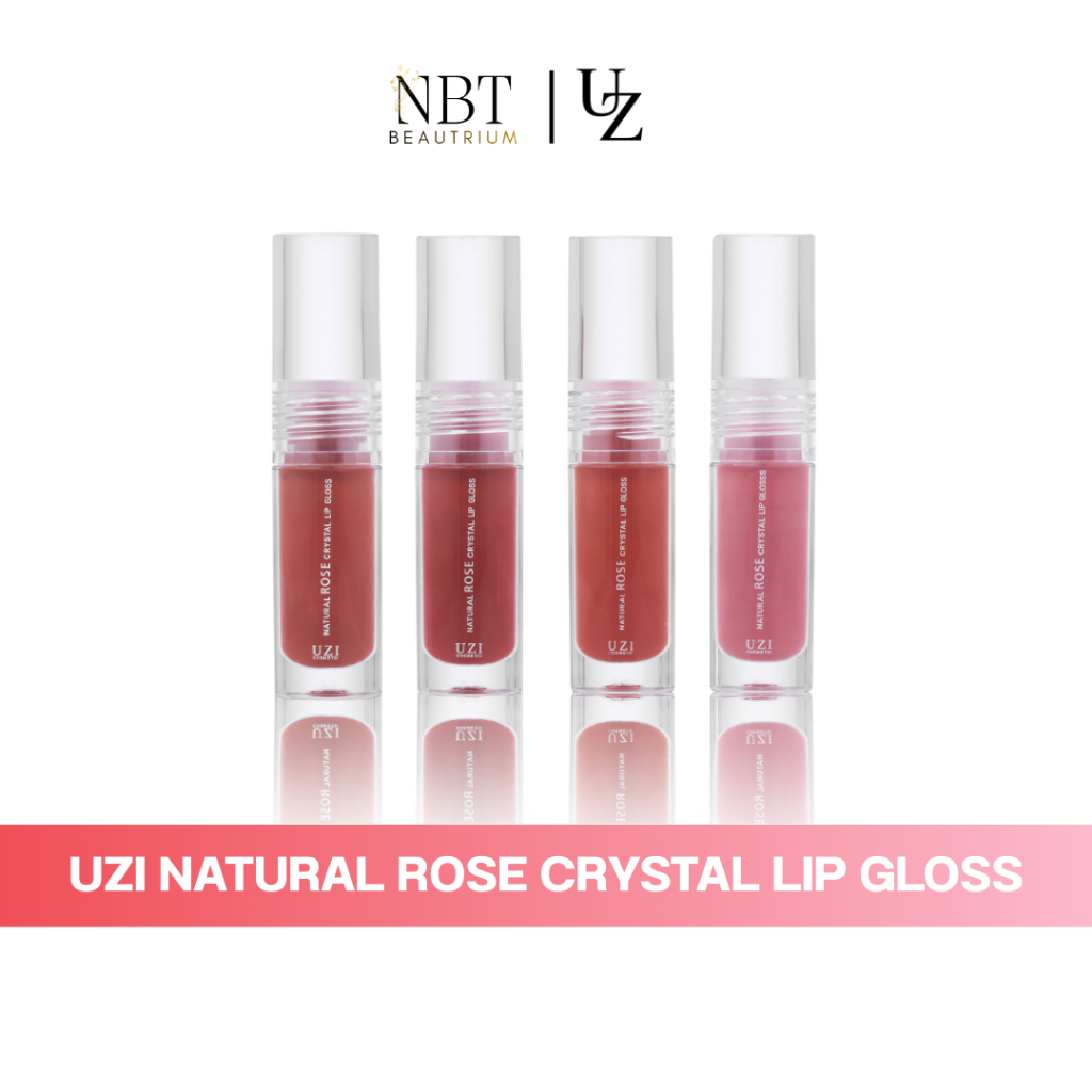 UZI NATURAL ROSE CRYSTAL LIP GLOSS ลิปกลอส ลิปขวัญอุษามณี ลิปขวัญ