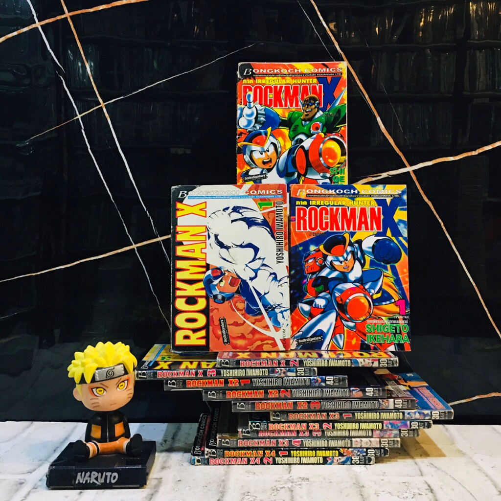 🐯🐼🐱🦊🦊‼️‼️หนังสือการ์ตูนเรื่อง:ROCKMAN 5ภาค (AB7353)