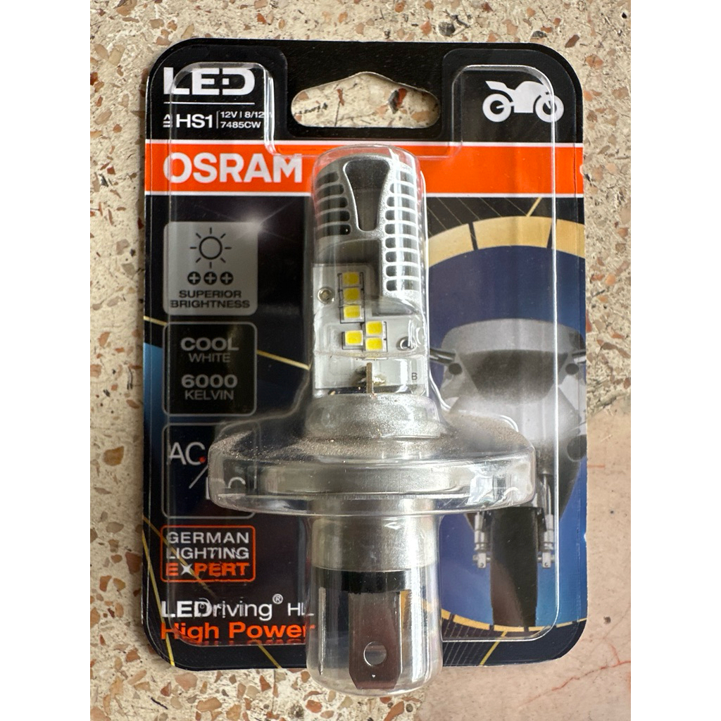 หลอดไฟหน้า OSRAM LED ขั้ว HS1 (H4) สีขาว
