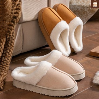 รองเท้าแตะในบ้าน สำหรับผู้หญิง ส้นสูง 3 cm. ขนนุ่มอุ่นเท้า ส…