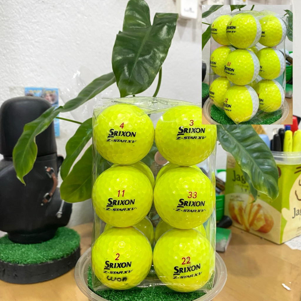 ลูกกอล์ฟ SRIXON [ Z-STAR XV / Z-STAR ] (ลูกสองสี) มือสอง12ลูก 65-75%⛳️