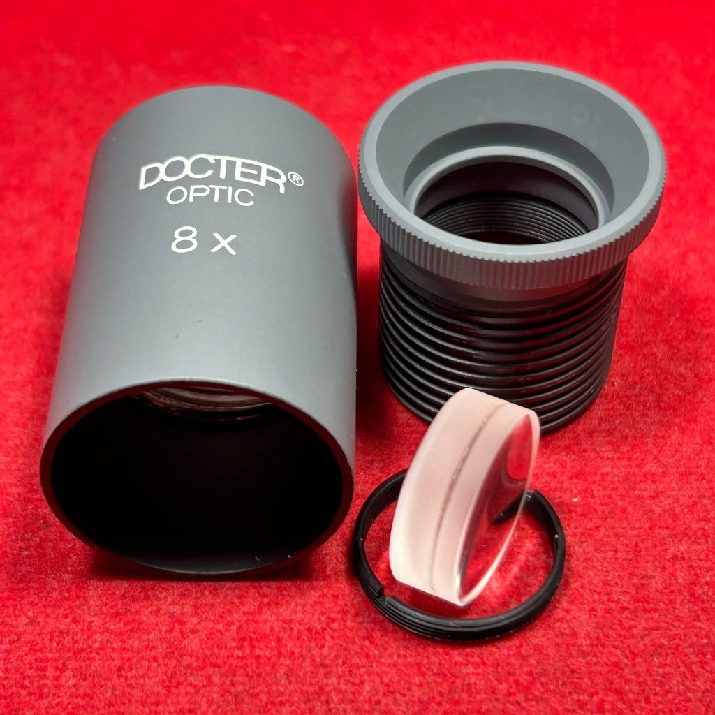 เลนส์เปล่า Docter 8x (เลนส์ Apl. ระบบ 2 ชั้น) เลนส์ไม่เคลือบมัลติโค๊ต + ส่องได้กว้าง ใสสว่างสุดๆ เจาะได้ลึกกำลังดี