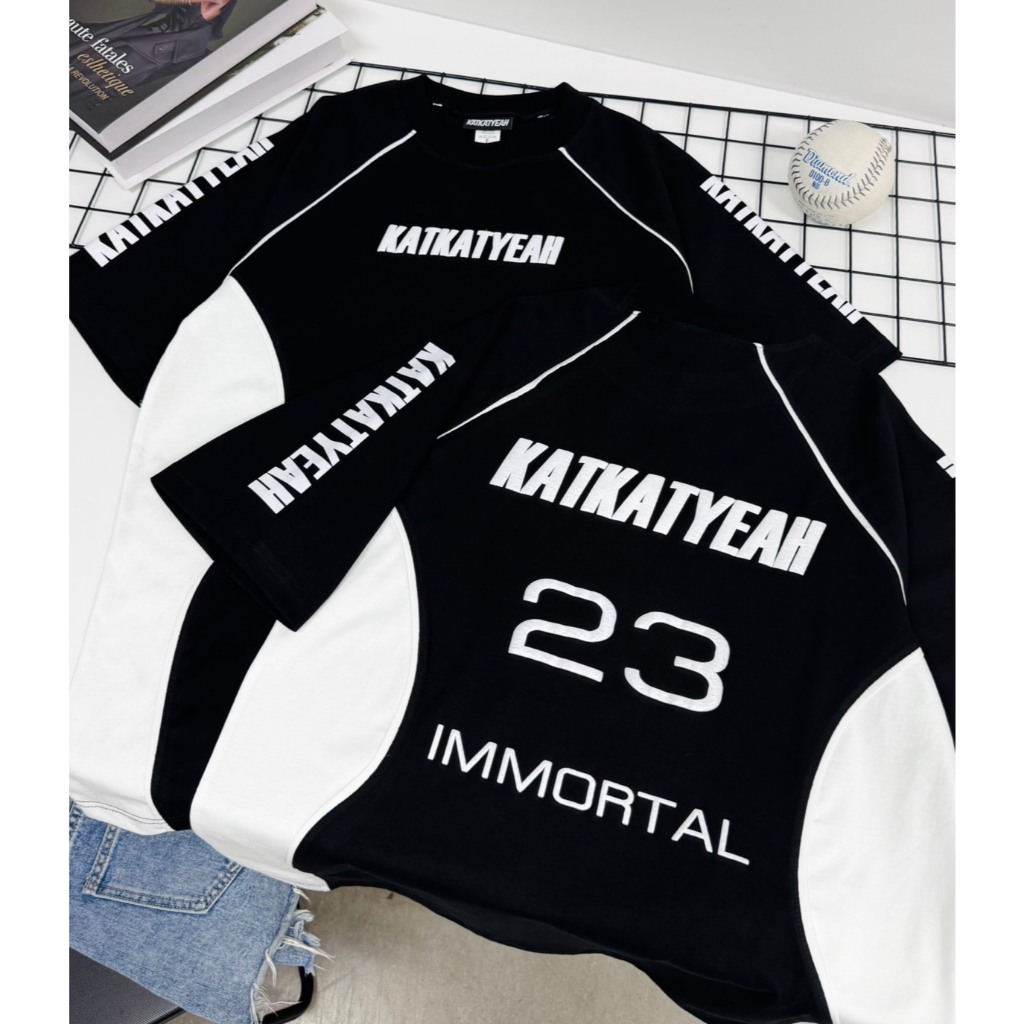 K10 เสื้อ KATKAT เจอร์ซีย์ดำ-ขาว ราคา ถูกที่สุด ดีลบีเคเค แกลเลอรีภาพที่ 2